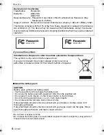 Preview for 4 page of Panasonic DMC-FS5A - Lumix Digital Camera Operating Instructions Manual