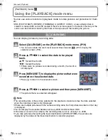 Preview for 72 page of Panasonic DMC-FS5A - Lumix Digital Camera Operating Instructions Manual