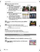 Preview for 76 page of Panasonic DMC-FS5A - Lumix Digital Camera Operating Instructions Manual