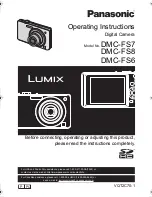 Panasonic DMC FS7A - Lumix Digital Camera Operating Instructions Manual preview