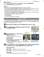 Preview for 73 page of Panasonic DMC FS7A - Lumix Digital Camera Operating Instructions Manual