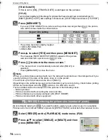 Preview for 74 page of Panasonic DMC FS7A - Lumix Digital Camera Operating Instructions Manual