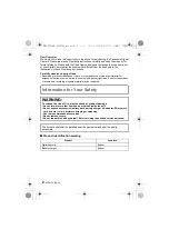 Preview for 2 page of Panasonic DMC-FT30 Lumix Operating Instructions Manual