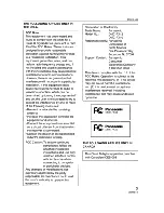 Preview for 3 page of Panasonic DMC FX10 - Lumix Digital Camera Operating Instructions Manual