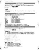 Preview for 74 page of Panasonic DMC-FX500K - Lumix Digital Camera Operating Instructions Manual