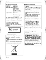 Предварительный просмотр 4 страницы Panasonic DMC FX55S - Lumix Digital Camera Operating Instructions Manual