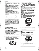 Предварительный просмотр 12 страницы Panasonic DMC FX55S - Lumix Digital Camera Operating Instructions Manual