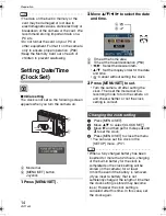 Предварительный просмотр 14 страницы Panasonic DMC FX55S - Lumix Digital Camera Operating Instructions Manual