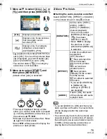 Предварительный просмотр 75 страницы Panasonic DMC FX55S - Lumix Digital Camera Operating Instructions Manual