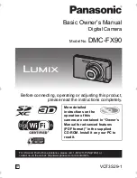 Panasonic DMC-FX90K Basic Owner'S Manual preview