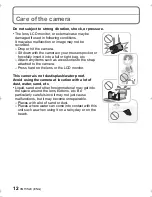 Preview for 12 page of Panasonic DMC-FX90K Basic Owner'S Manual