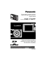 Предварительный просмотр 1 страницы Panasonic DMC-FX9K - Lumix 6MP Digital Camera Operating Instructions Manual