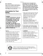 Preview for 2 page of Panasonic DMC-FZ15K Operating Instructions Manual