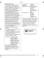 Preview for 3 page of Panasonic DMC-FZ15K Operating Instructions Manual