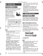 Preview for 74 page of Panasonic DMC-FZ15K Operating Instructions Manual