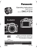 Panasonic DMC-FZ18K - Lumix Digital Camera Operating Instructions Manual предпросмотр