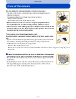 Предварительный просмотр 7 страницы Panasonic DMC-FZ200K Owner'S Manual