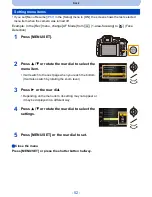 Предварительный просмотр 52 страницы Panasonic DMC-FZ200K Owner'S Manual