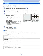 Предварительный просмотр 163 страницы Panasonic DMC-FZ200K Owner'S Manual