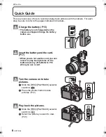 Предварительный просмотр 8 страницы Panasonic DMC FZ28K - Lumix Digital Camera Operating Instructions Manual