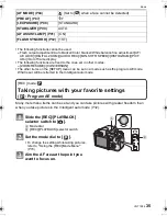 Предварительный просмотр 35 страницы Panasonic DMC FZ28K - Lumix Digital Camera Operating Instructions Manual