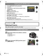 Предварительный просмотр 42 страницы Panasonic DMC FZ28K - Lumix Digital Camera Operating Instructions Manual