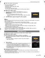 Предварительный просмотр 71 страницы Panasonic DMC FZ28K - Lumix Digital Camera Operating Instructions Manual