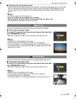 Предварительный просмотр 73 страницы Panasonic DMC FZ28K - Lumix Digital Camera Operating Instructions Manual