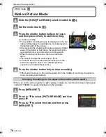 Предварительный просмотр 74 страницы Panasonic DMC FZ28K - Lumix Digital Camera Operating Instructions Manual