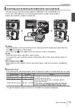 Preview for 15 page of Panasonic DMC-FZ300SG Basic Operating Instructions Manual