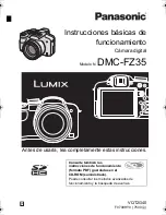 Panasonic DMC FZ35 - Lumix 12.1MP Digital Camera Instrucciones Básicas De Funcionamiento preview