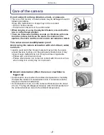 Предварительный просмотр 5 страницы Panasonic DMC-FZ47K Owner'S Manual