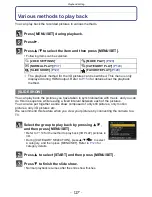 Предварительный просмотр 127 страницы Panasonic DMC-FZ47K Owner'S Manual