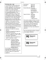 Preview for 3 page of Panasonic DMC-FZ4S - Lumix Digital Camera Operating Instructions Manual