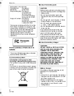 Preview for 4 page of Panasonic DMC-FZ8S Operating Instructions Manual