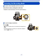 Предварительный просмотр 31 страницы Panasonic DMC-G5KBODY Owner'S Manual