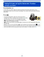 Предварительный просмотр 42 страницы Panasonic DMC-G5KBODY Owner'S Manual