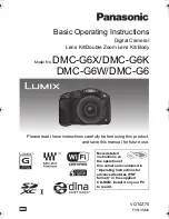 Panasonic DMC-G6H Basic Operating Instructions Manual preview