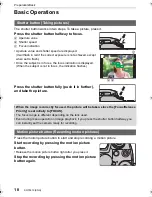 Preview for 18 page of Panasonic DMC-G70 Basic Operating Instructions Manual