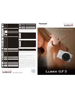 Предварительный просмотр 1 страницы Panasonic DMC-GF3XK Brochure