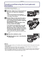 Предварительный просмотр 22 страницы Panasonic DMC-GF5KW Owner'S Manual