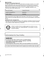 Предварительный просмотр 2 страницы Panasonic DMC-GF5XR Basic Owner'S Manual