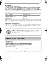 Предварительный просмотр 2 страницы Panasonic DMC-GH4 Basic Owner'S Manual