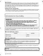 Preview for 2 page of Panasonic DMC-GX1 Lumix Basic Operating Instructions Manual