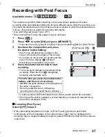 Preview for 37 page of Panasonic DMC-GX85K/DMC-GX85 Basic Owner'S Manual