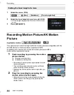 Preview for 44 page of Panasonic DMC-GX85K/DMC-GX85 Basic Owner'S Manual