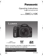 Preview for 1 page of Panasonic DMC-L10K - Lumix Digital Camera SLR Operating Instructions Manual