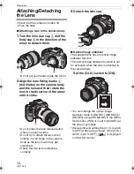 Preview for 14 page of Panasonic DMC-L10K - Lumix Digital Camera SLR Operating Instructions Manual