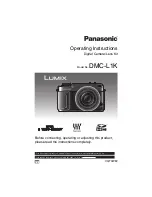 Panasonic DMC-L1K - Lumix Digital Camera SLR Operating Instructions Manual preview