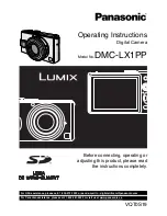 Panasonic DMC-LX1K - Lumix Digital Camera Operating Instructions Manual preview